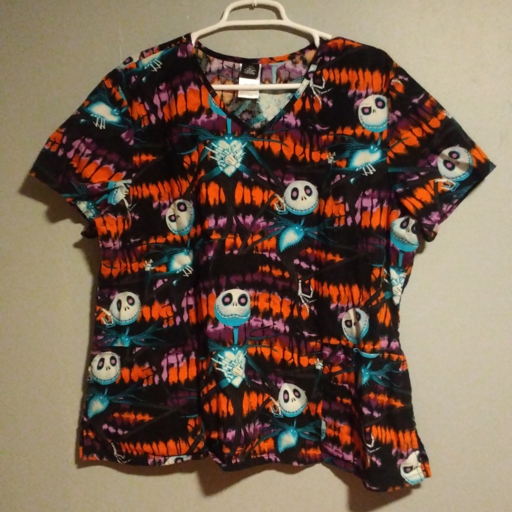 3/$25 Nightmare before Christmas scrub top